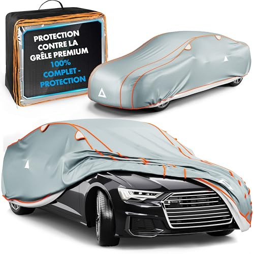 WALSER telo antigrandine per auto, telo antigrandine per furgone, certificato dal TÜV Austria* copertura antigrandine furgone Perma Protect Complete Misura 4 grigio
