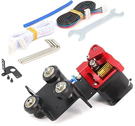 Zeberoxyz Upgrade Direktantrieb Dual Gear Extruder Support Kit mit Schrittmotor, Easy Print Filament für Ender-3, Ender 3 Pro,CR-10,CR-10S Extruder Adapter (Doppelextruder-Support+Motor-Kit)