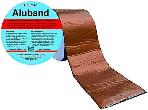 Bitumen Aluband 300 mm x 10 m Farbe Kupfer – selbstklebendes Dichtband für Dach, Regenrinne & Anschlüsse – UV-beständig wasserdicht Reparaturband – Bitumen Aluminium Abdichtband