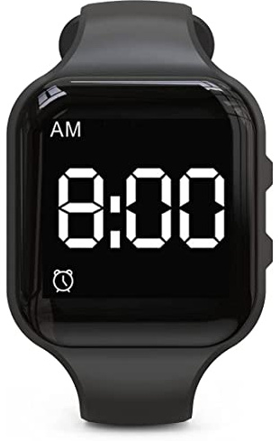 e-vibra Vibrating Alarm Watch Water Resistant Wake Up Wristband Silent Pill Reminder Watch - with Timer and 15 Daily Alarms