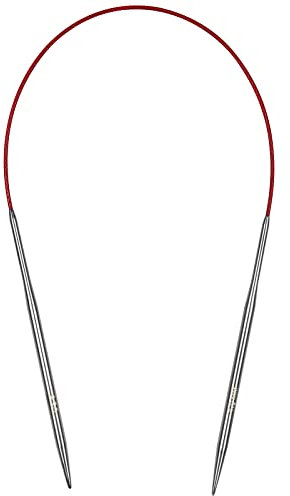 Coopay Steel Circular Knitting Needles - 4.0mm, 40cm Short, Flexible Cable, Fixed Pins for Socks & Small Projects, US Size 6