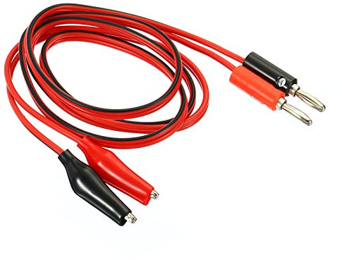 YOKIVE Test Leads, Multimeter Banana Plug to Alligator Clip Test Cable | Testing Electronic Work, Great for Laboratory Test Work (Red, Black, 1M)