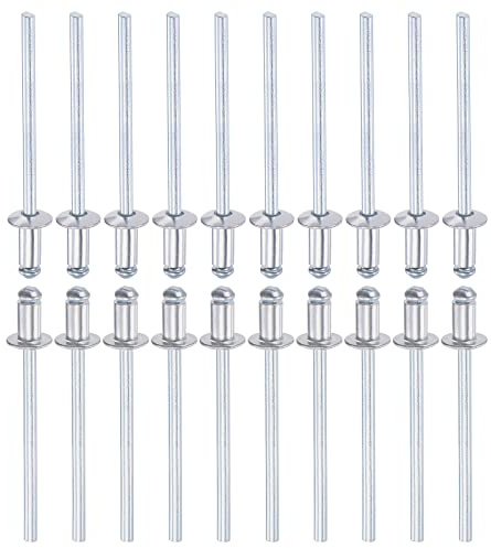 DTGN 3,2mm x 6mm (DxL) Ciegos Remaches - 120 Paquete - para Maquinaria Unión - Aluminio Cúpula Abierto Extremo Remache