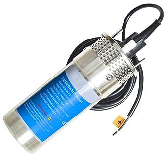 HEXEH water pump submersible 12V 24V Large Flow Lift=70M Mini Submersible Solar Energy Water Pump Outdoor Garden Deep Well Car Wash Bilge Cleaning 12 24 V (Color : 12V, Size : 8L)