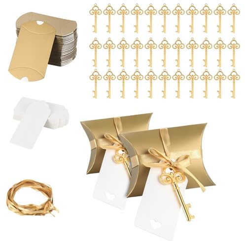 Ruspela Schlüssel Flaschenöffner, 30 Teile/Los Hochzeit Gastgeschenke Schlüssel Flasche Opener Candy Taschen Tags Geschenke für Party Hochzeit Bankett Decor Geburtstag Hochzeit Bieröffner