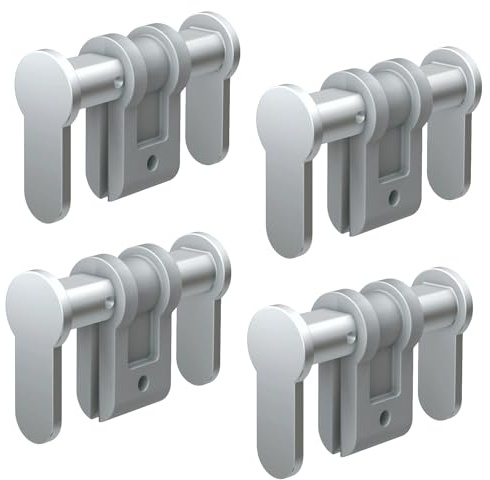 BASI | 4er Set Universal verstellbarer Blindzylinder | variabel einstellbar 50-84 mm | Blindschloss auch für Brandschutztüren, FH Türen geeignet