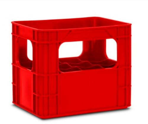 mille idee Cassetta portabottiglie12 posti robusto bottiglia da 1 litri acqua 40x30x32H cm