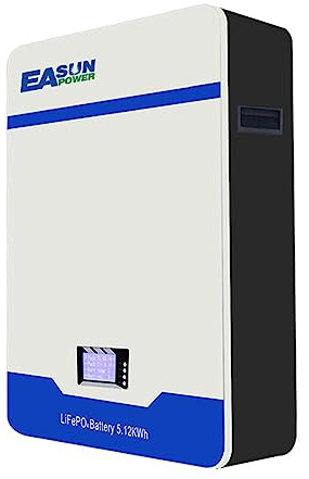 POWLAND 100AH 48V LiFePO4 Batterie 5KWh Batterie 51.2V 6000+ Zyklen Wiederaufladbare Batterie mit BMS Wandmontierter Energiespeicher für Photovoltaikanlage RV