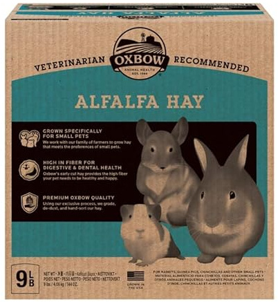 Oxbow - Fieno di erba medica per roditori - Alimentazione naturale e nutriente, 4,08 kg