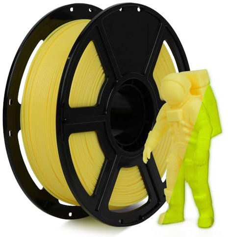 FLASHFORGE Bagliore al Buio Filamento Rapido PLA 1,75mm, Filamento per Stampante 3D ad Alto Flusso e Velocità Giallo Luminoso Max 500mm/s Stampa, Alta Luminosità ed Effetto Luminoso di Lunga Durata