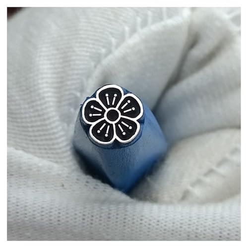 HPFHSJ Schlagbuchstaben DIY-Stempelzubehör, Schmuckherstellung für Metallschmiedewerkzeuge, für Stempelstanzer Leder Holz Silber(5mm)