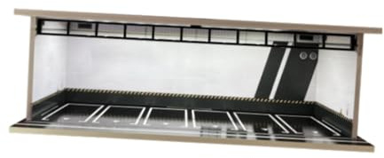 Milageto Vitrine de voiture modèle 1/64 avec scène de parking, protection, vitrine de garage pour voitures en alliage, voitures de sport, Style D
