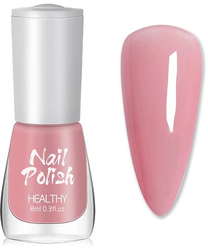 Quick Dry Pink Nail Polish - 60 Second Air Dry Varnish - Breathable, Long Lasting for DIY Design at Home