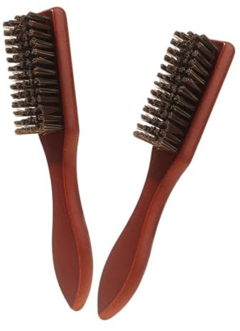 Ipetboom 2pezzi Spazzola Per Cura Della Barba Da Uomo Set Di Spazzola in Legno Per Capelli Per Styling Di Baffi e Dorsale Pulisce Residui Di Rasatura