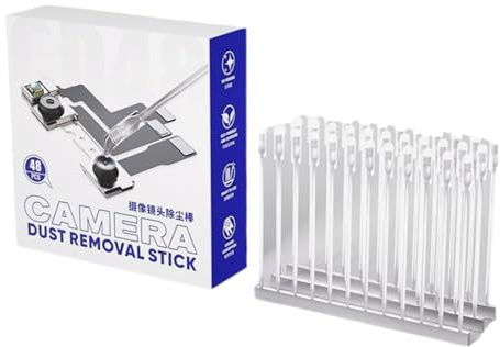 48 Stück Kameraobjektiv-Reiniger, Fingerabdruckentfernung für Kamera, Objektiv, Bildschirm, Telefon, tragbar, sauberes Kunstharz, synthetischer Stick