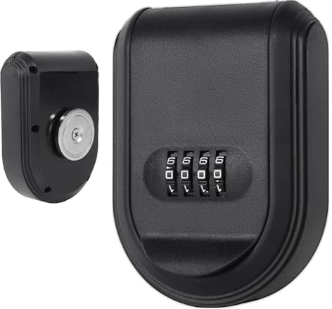 Schlüssel Schließfach Magnetischer Schlüsselhalter mit Zahlenschloss, versteckt unter dem Auto, Schlüssel-Passwortbox mit starkem Magneten zur Aufbewahrung von Schlüsseln im Innenbereich(Black)