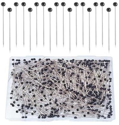 250 Stück Stecknadeln mit Kopf,Nadeln,Groß,Hijab Pins,Stecknadel,Glaskopfnadeln,Edelstahl Mehrfarbig Glaskopfstecknadeln,Nähnadeln,für Basteln Nähen Säumen Craft,Jewelry Komponenten Dekoration