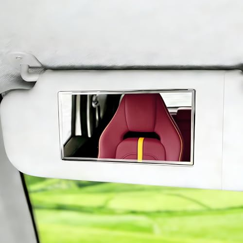Car Sun Visor Mirror, Small Vanity Vehicle Cosmetic Stainless Steel Makeup for Automotive Truck, SUV
