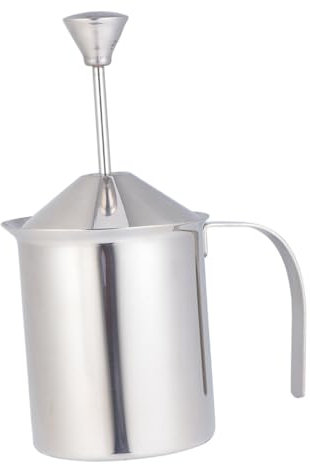 GLEAVI Montalatte Manuale Acciaio Inossidabile a Schiumatore per Latte Portatile per Cappuccino Utensile per per Uso