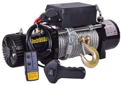 TIEOAXFT Nuevo cabrestante eléctrico de 12 V, polipasto eléctrico for automóvil, vehículo Todoterreno, polipasto de Cable de Acero pequeño for Uso doméstico de 24 V(3000 lbs,24v)