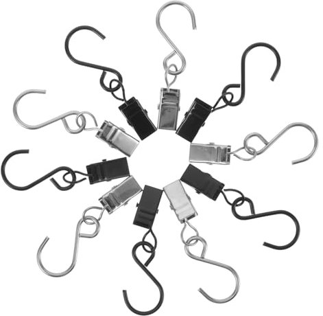 Vaguelly 20pezzi Ganci s in Metallo Resistenti per Appendere Tende Striscioni e Oggetti per Esterni Patio Tende da Sole e Camper Facile Installazione Clip Multifunzionali