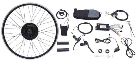 pochcicou 24 Zoll Fahrrad Motor Kit, 36V 500W Elektro-Fahrrad Kit mit LCD Praktisches Display, Dual-Modus-Steuerung, 5-Gänge Elektro Hinterrads Brushless Nabenmotor Kits