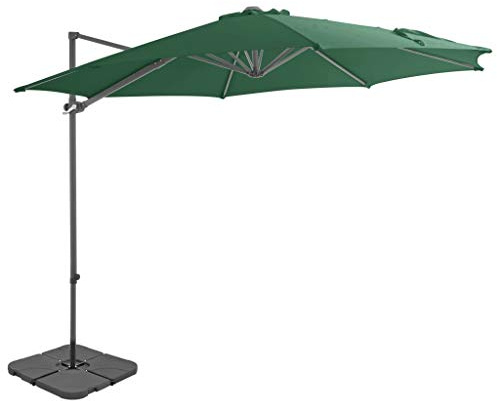 CLSDRZC Outdoor Umbrella with Portable Base Green,Garden Sun Shades Umbrella,Sun Shade Umbrellas Parasols