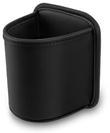BLINGOOSE Auto Getränkehalter Becherhalter für Autotür Clip Großer Auto Flaschenhalter Getränke Halter Water Becher Multifunktionale Türtasche Rücksitz Aufbewahrung Schwarz PU Leder 1 Stück