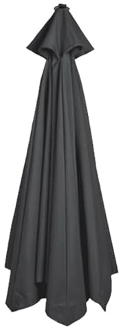 THEGA Auvent De Rechange pour Parasol, 6/8 Bras, Housse De Rechange pour Parasol De Terrasse De 2,0/2,3/2,7/3,0 M, pour Parasol De Jardin, De Marché, De Plage(Gray,2.7m/9FT-8Ribs)