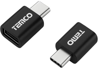 Genérico Temco Adaptador USB C a USB (2 Piezas), Adaptador OTG USB-C Macho a USB-A 3.0 Hembra Compatible con MacBook Pro, Samsung Galaxy, Teléfonos Tipo-C