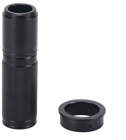 Jotekonoby 1-150-facher Zoom-C-Mount-Objektiv für VGA-USB-Mikroskop-Kamera, 35-mm-Adapter, verstellbare Vergrößerung, Mikroskop-Objektiv mit Legierung