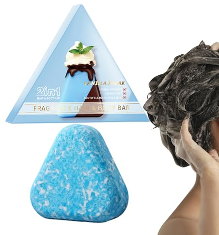 Tyinerc Barra sólida de baño y champú,Jabón Acondicionador Capilar Personal - Jabón de ducha en barra,para Hombre, Jóvenes, Hogar, Viajes y Camping