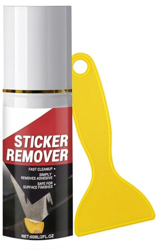 60ML Heavy Duty Adhesive Remover Spray,Sticky Stuff&Car Sticker Remover for Tape Residue,All Surface Cleaner with Scraper,Fast Acting Adhesive Remover,Gentle Glue Remover Spray for Widely Use