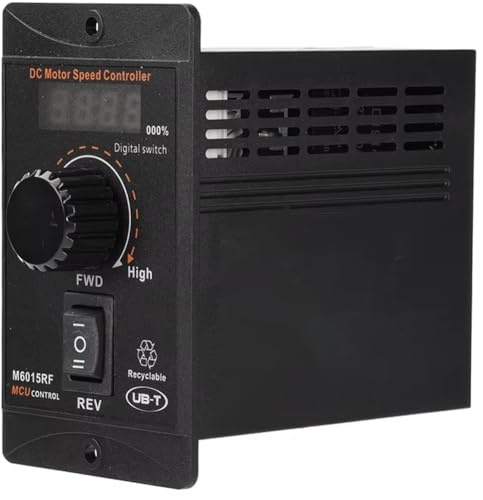 Aundhegrtt Controlador de Velocidad de Motor Regulador de Velocidad de Motor Multifuncional Pantalla Digital DC 12-60V Función de y Retroceso Pantalla Digital LED Porcentaje de Velocidad