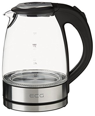 ECG RK 1776 Glass Hervidor de agua, 1,7 L, 1.7 L), cristal