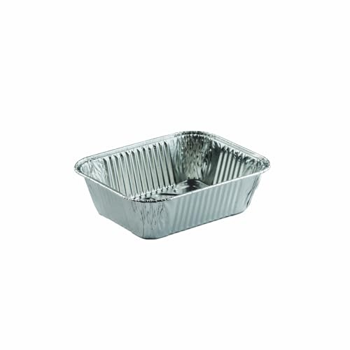 Contital R9G - Bandejas de aluminio para 1/2 porciones, bandejas de horno desechables y porciones individuales, recipientes de aluminio para alimentos, línea profesional, 100 unidades