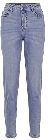 Pieces Femme Pckesia Mom Hw Ank Jns Lb142-vi Noos Bc Jeans, Dark Blue Denim, L EU