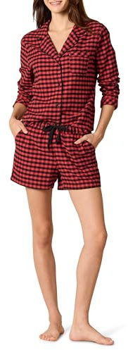 Amazon Essentials Femme Ensemble de Pyjama léger en Flanelle tissée avec Short