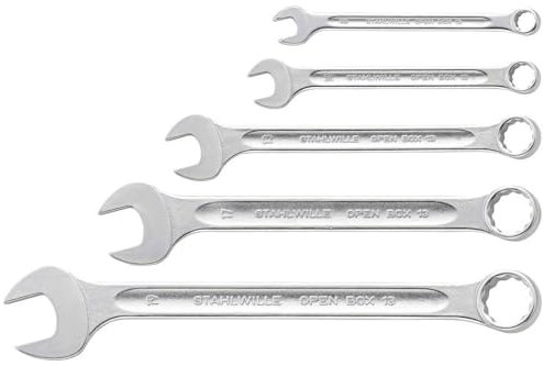 STAHLWILLE 96400809 13/5 Ring-Maulschlüssel-Satz 5teilig Schlüsselweite (Metrisch) 8-19 mm