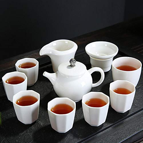 Gehobenen Handgemachte ​weiße porzellan Tee-set weiß teekanne tee-set Chinesischen tee zimmer etikette werkzeug Haushalt wein set-A