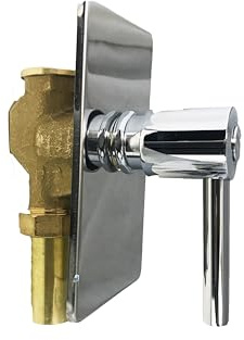 Passo Rapido da Incasso 3/4” Completo – Maniglia Moderna Tonda, Ottone Cromato, Comando Acqua a Parete, Design Elegante e Compatto