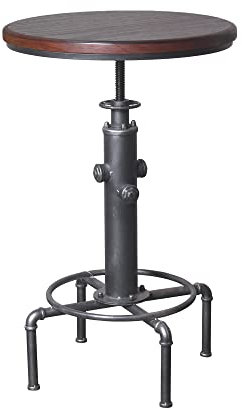 Topower Industrieller Bartisch, 80 - 105 cm, verstellbar, Kneipentisch, Küche, Esszimmer, Couch, Bistrotisch