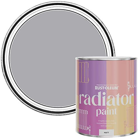 Rust-Oleum, lila Heizkörperfarbe, hitzebeständig, geruchsarm in Matt Finish - Fliederbusch 750ML