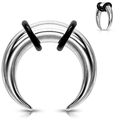 Dehnungshorn 1,6-10 mm aus 316L Chirurgenstahl SCHWARZ oder SILBER GRÖßENWAHL Expander Taper