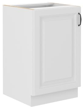 Mirjan24 Küchenschränke Retroline Unterschrank Hängeschrank Spülenunterschrank Herdumbauschrank Eckunterschrank Backofenschrank Küchenzeile (Weiß, Spülenunterschrank 50 ZL-1F BB)