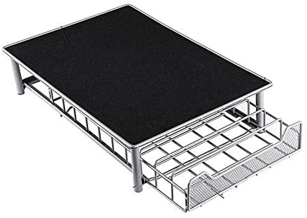 XUANYU Tiroir Rangement en 1 Tiroir et Support à Café Machine, Tiroirs Anti-dérapant pour 40 Capsules Vertuo, Porte-Capsules de Café pour Cuisine et Bureau (Argent)
