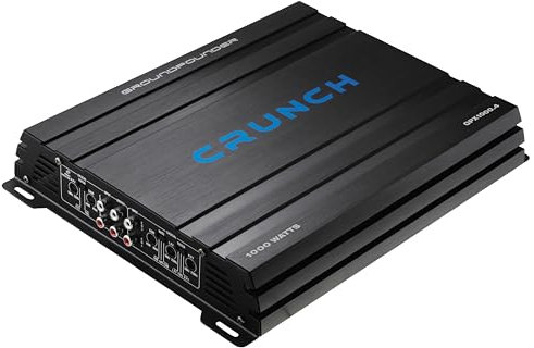 Crunch GPX-1000.4 - Amplificatore auto a 4 canali, classe A/B con 4 x 125 W RMS @2 Ohm, 2 x 250 W ponte @4 Ohm – Bass Boost, filtro HPF/LPF, Cinch, amplificatore HiFi per auto da 12 V