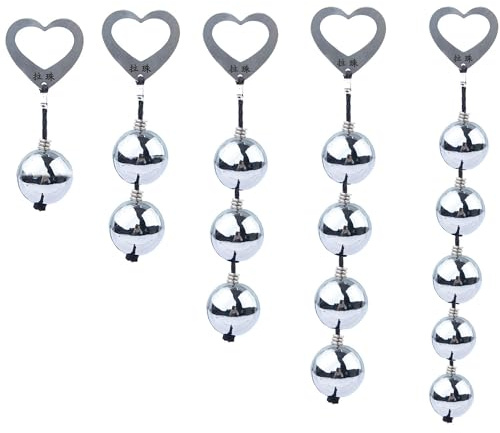 Edelstahl Analkette Mit Analkugeln Analplug Kugeln 5 Stile und Größen Prostata Massage Analstecker Mit Anal Plug Anus Masturbator Anal Sexspielzeug Für Männer Und Frauen, 5 Kugeln