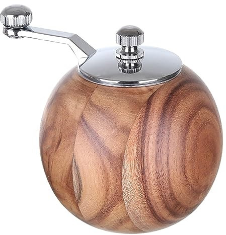 Moulin à épices Ensemble De Broyeur À Poivre En Bois, Moulin À Épices Manuel, Outil De Broyage D'herbes Pimentées Rechargeable Moulin à Poivre et Sel