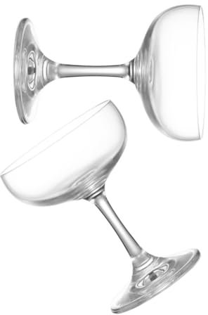 BESTonZON 2 Pezzi Bicchiere Per Bere Vino Bicchiere Per Vino in Materiale Trasparente Coppa Decorativa Per Feste Da Cocktail Realizzato in Vetro Resistente Design Raffinato Per Ogni Occasion